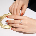 AAA+ Akoya Pearl 6mm Ring, 18K Yellow Gold Twisted Ring, Open Ring Etsy