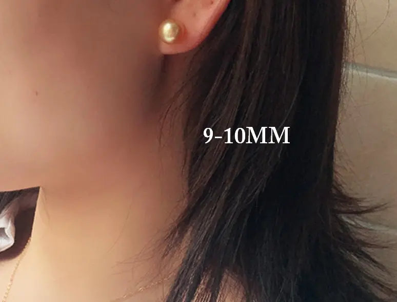 5A+ Natural Golden South Sea Pearl Earrings, 18K Solid Champagne Gold Golden Pearl Earring, Gift for Her, Seawater Pearl, Anniversary Gift Etsy
