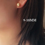 5A+ Natural Golden South Sea Pearl Earrings, 18K Solid Champagne Gold Golden Pearl Earring, Gift for Her, Seawater Pearl, Anniversary Gift Etsy
