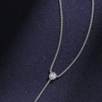 3A+ 14mm Freshwater Pearl Y-Necklace - Silver 925 Long Knitwear Necklace Etsy