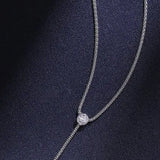 3A+ 14mm Freshwater Pearl Y-Necklace - Silver 925 Long Knitwear Necklace Etsy