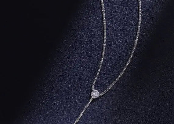 14mm Natural High Luster Pearl Y-Necklace, Silver 925 White Pearl Handmade Long Necklace, Knitwear Necklace, Anniversary Gift Idea for Her Etsy