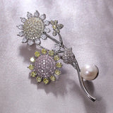 Bowknot Brooch With Natural White Pearl, Alloy Pearl Brooch, Moissanite Brooch Etsy