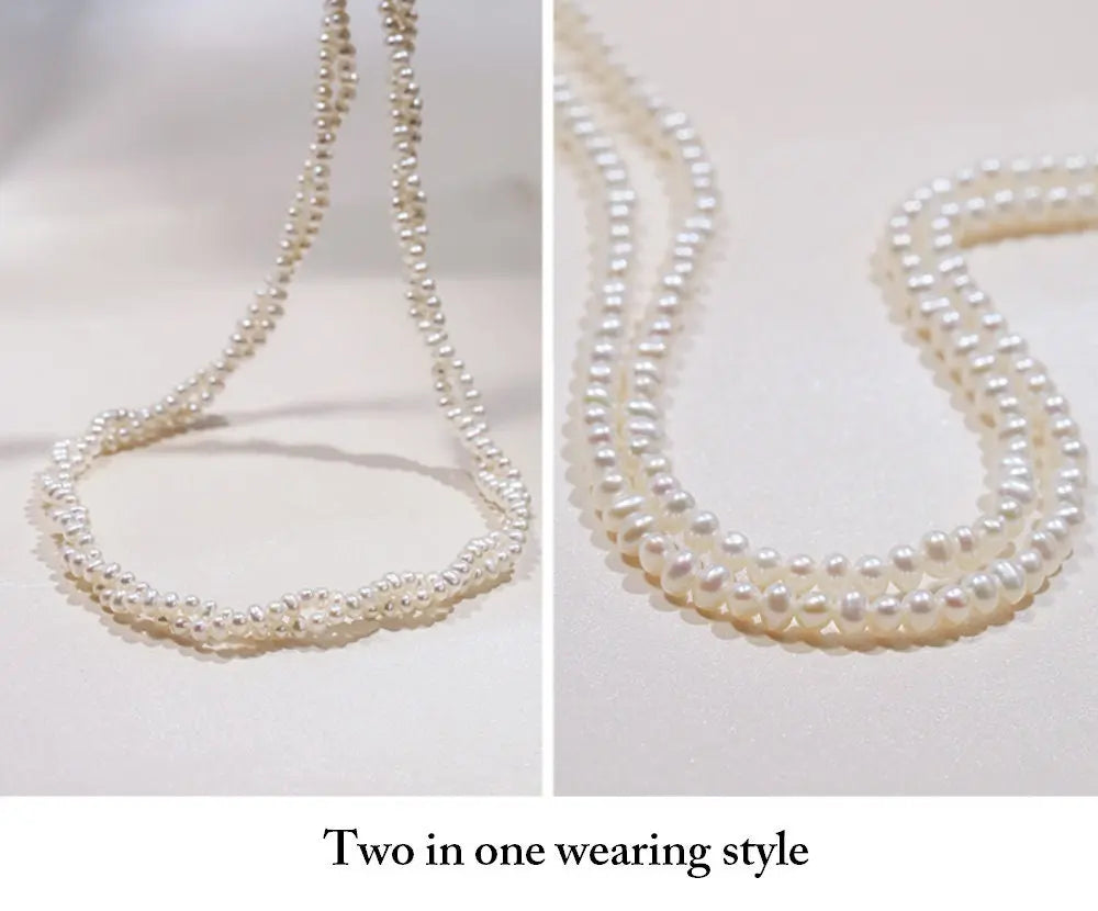 3mm Cute Akoya Baby Pearl Necklace - 18K Yellow Gold Etsy