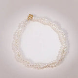 3mm Natural Akoya Baby Pearl Bracelets, Handmade 18k Solid Yellow Gold White Pink Baby Pearl Bracelets, Anniversary Gift Idea for Her Etsy