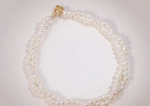 3mm Natural Akoya Baby Pearl Bracelets, Handmade 18k Solid Yellow Gold White Pink Baby Pearl Bracelets, Anniversary Gift Idea for Her Etsy