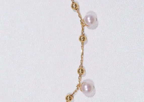 18k Yellow Gold Natural High Luster Pearl Bracelets, Handmade Pearl Bracelets, Seawater Pearl Bracelets, Anniversary Gift Idea Etsy