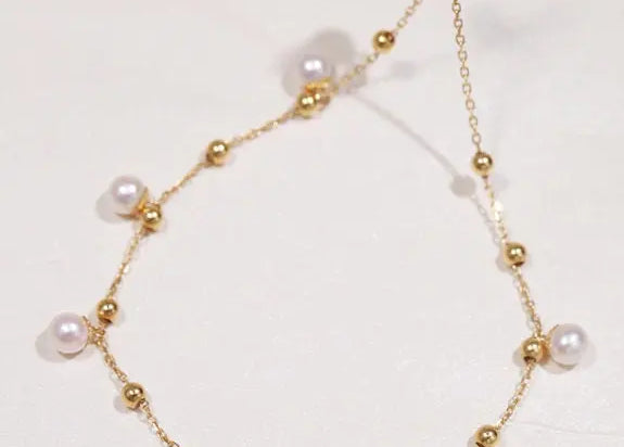 18k Yellow Gold Natural High Luster Pearl Bracelets, Handmade Pearl Bracelets, Seawater Pearl Bracelets, Anniversary Gift Idea Etsy