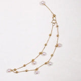 18k Yellow Gold Natural High Luster Pearl Bracelets, Handmade Pearl Bracelets, Seawater Pearl Bracelets, Anniversary Gift Idea Etsy