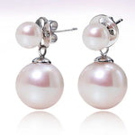 12mm High Luster Pearl Earrings - 12mm Pink White Silver 925 Etsy