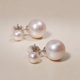 12mm High Luster Pearl Earrings - 12mm Pink White Silver 925 Etsy