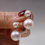 12mm High Luster Pearl Earrings - 12mm Pink White Silver 925 Etsy