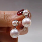 12mm High Luster Pearl Earrings - 12mm Pink White Silver 925 Etsy