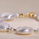 Natural High Luster Baroque Pearl Bracelets, 18k Yellow Gold Bracelets, White Pink Pearl Bracelets, Anniversary Gift Idea for Her Etsy