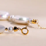 Natural High Luster Baroque Pearl Bracelets, 18k Yellow Gold Bracelets, White Pink Pearl Bracelets, Anniversary Gift Idea for Her Etsy