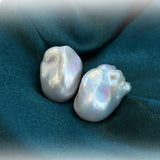 Minimalist Natural High Luster Baroque Pearl Earrings, 18k Yellow Gold Earrings Handmade, Freshwater Pearl Earrings Gift for Her Etsy
