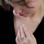 Bowknot Pearl Ring Natural South Sea White Pearl Ring, Silver 925 Ring, Valentine's Day Gift Idea for Her, Pearl Wedding Ring Etsy