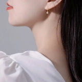 18K Yellow Gold Akoya Pearl Earrings, Minimalist Hook Design Etsy
