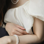 Double Layer Bracelets, Natural Baroque Pearl Bracelets, Silver 925 Beaded Bracelets Etsy
