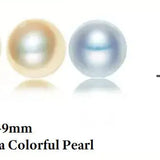 Superior Natural Colorful Akoya Pearl 3-9mm Necklace, 14k/18k Yellow Gold Pearl Handmade Necklace, Seawater Pearl, Anniversary Gift Idea Etsy