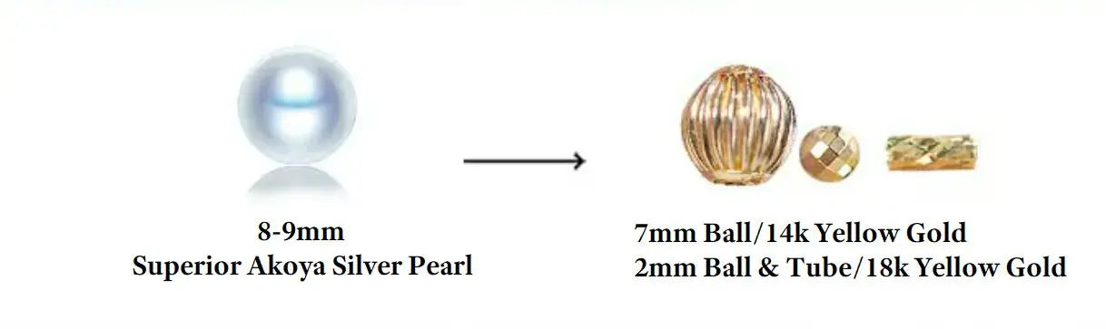 AAA+ Akoya Silver Pearl 8-9mm Necklace, 14k/18K Gold Pearl Strand Etsy