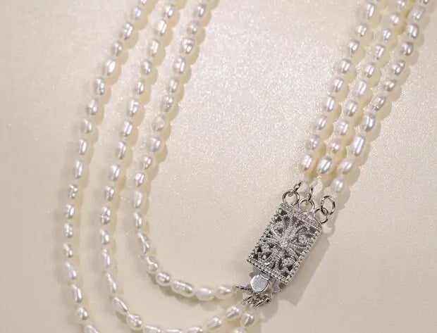 Akoya Baroque Beaded Pearl Necklace,  Silver 925 Etsy