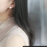 Natural White Pink Tone Pearl Earrings - 18K White Gold Studs Etsy
