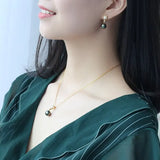 10mm Natural Tahitian Black Pearl & Akoya White Pearl Necklace, 18K Solid Yellow Gold Necklace, Hollow Out Necklace, Anniversary Gift Idea Etsy