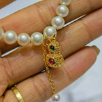 AAA Luster Pearl Gourd Choker - 18K Gold Pearl Strand Etsy