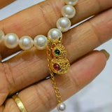 AAA Luster Pearl Gourd Choker - 18K Gold Pearl Strand Etsy