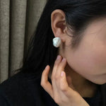Minimalist Natural High Luster Baroque Pearl Earrings, 18k Yellow Gold Earrings Handmade, Freshwater Pearl Earrings Gift for Her Etsy