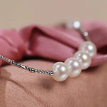 Natural Beaded Pearl Jewelry Set, Natural High Luster White Pearl Necklace & Bracelets, Silver 925 Handmade Bracelets, Anniversary Gift Idea Etsy