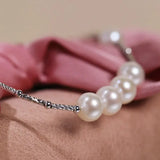 Natural Beaded Pearl Jewelry Set, Natural High Luster White Pearl Necklace & Bracelets, Silver 925 Handmade Bracelets, Anniversary Gift Idea Etsy