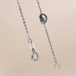 Minimalist Necklace, Natural Baroque Keshi Pearl Necklace, 18k White Gold Handmade Necklace, Seawater Tahitian Pearl Necklace, Gift Idea Etsy
