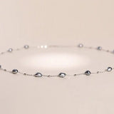 Minimalist Necklace, Natural Baroque Keshi Pearl Necklace, 18k White Gold Handmade Necklace, Seawater Tahitian Pearl Necklace, Gift Idea Etsy