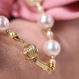 Superior Natural Colorful Akoya Pearl 3-9mm Necklace, 14k/18k Yellow Gold Pearl Handmade Necklace, Seawater Pearl, Anniversary Gift Idea Etsy