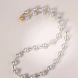 AAA+ Akoya Silver Pearl 8-9mm Necklace, 14k/18K Gold Pearl Strand Etsy