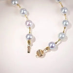 AAA+ Akoya Silver Pearl 8-9mm Necklace, 14k/18K Gold Pearl Strand Etsy