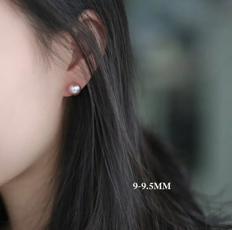 5A+ Natural Purple Rose Tone Pearl Earrings, 18k Solid Yellow Gold Stud Earrings, Anniversary Gift Idea for Her, Edison Pearl Earrings Etsy