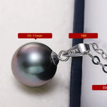 Minimalist Superior AAA+ Natural Tahitian Black Pearl Necklace, 18K White Gold Necklace, Peacock Green Pearl Necklace Etsy