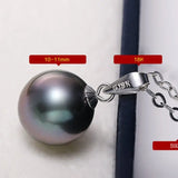 Minimalist Superior AAA+ Natural Tahitian Black Pearl Necklace, 18K White Gold Necklace, Peacock Green Pearl Necklace Etsy