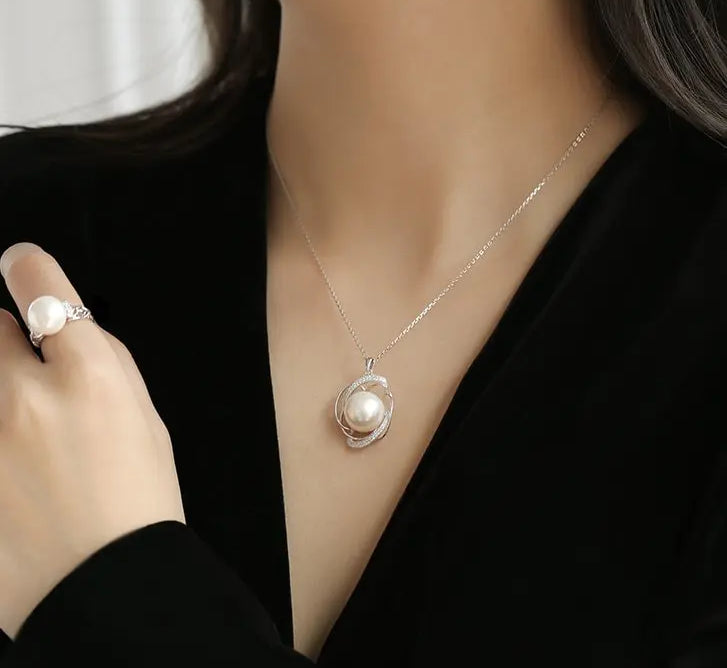 13mm Natural Purple Rose Tone Pearl Necklace, 18k Gold Plated Vermeil Handmade Carved Necklace, Anniversary Gift Idea for Her Etsy