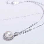 10mm Natural Purple Rose Pearl Flower Necklace - Silver 925 Etsy