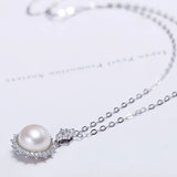 10mm Natural Purple Rose Pearl Flower Necklace - Silver 925 Etsy