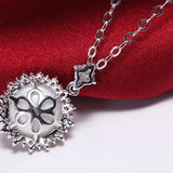 10mm Natural Purple Rose Pearl Flower Necklace - Silver 925 Etsy