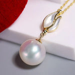 11mm Freshwater Pearl & Mother of Pearl Necklace - 14K Yellow Gold Etsy