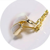 11mm Freshwater Pearl & Mother of Pearl Necklace - 14K Yellow Gold Etsy