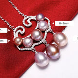 Mystery Symbol Necklace Set with Morandi Colors Pearl & Moissanite Necklace, Silver 925 Handmade Necklace, Purple Pink Morandi Pearl Etsy