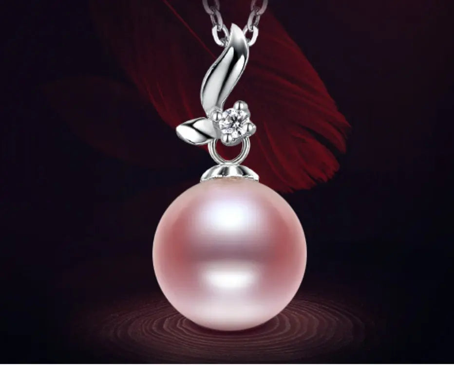 Natural Purple Pearl Moissanite Necklace - Silver 925 Etsy