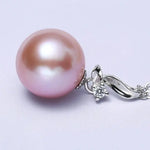 Natural Purple Pearl Moissanite Necklace - Silver 925 Etsy